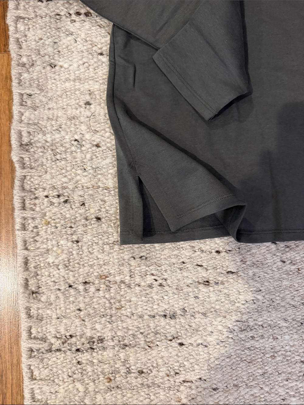 NWT Eileen Fisher Cozy Brushed Terry Hug High Crewneck Boxy Top- Medium - Picture 5 of 7